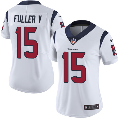 Women Houston Texans 15 Fuller V white Nike Vapor Untouchable Limited NFL Jersey